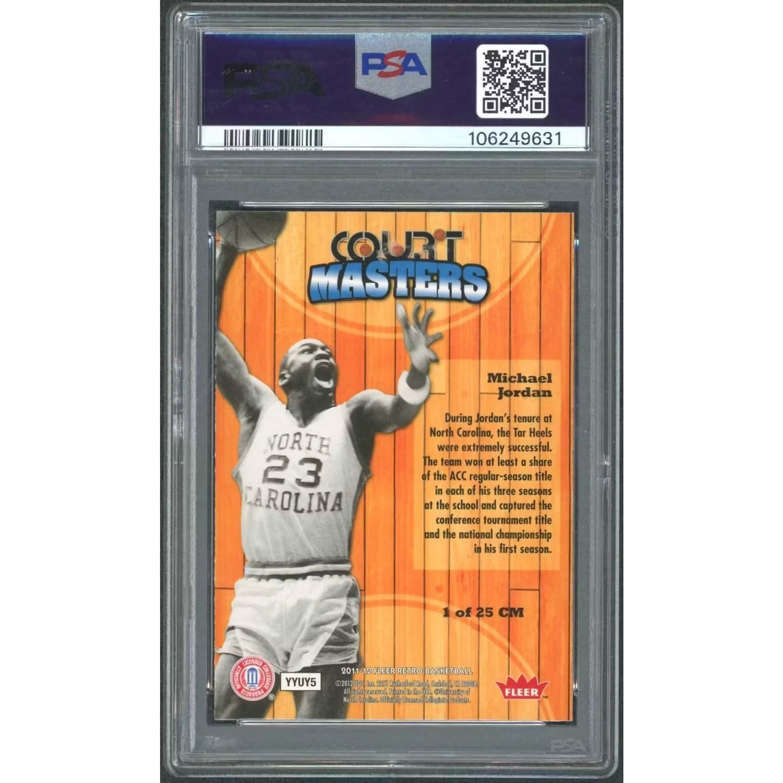 Michael Jordan 2011 Fleer Retro Ultra Court Masters Card | PSA 6