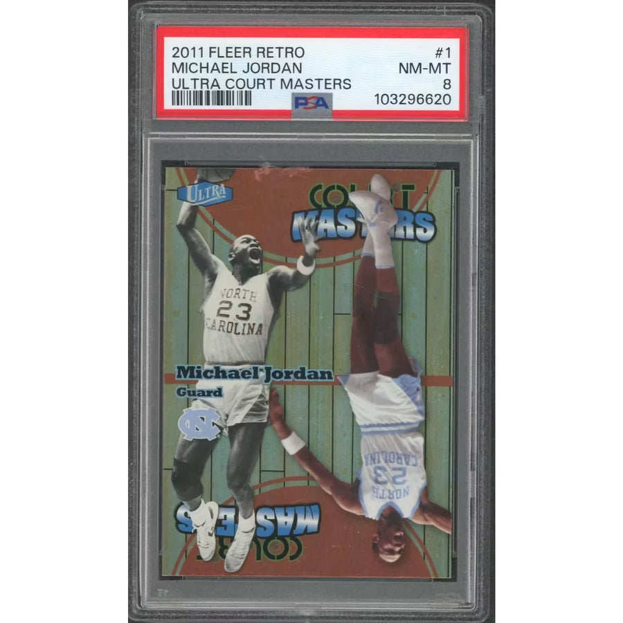 Michael Jordan 2011 Fleer Retro Ultra Court Masters Card | PSA 8