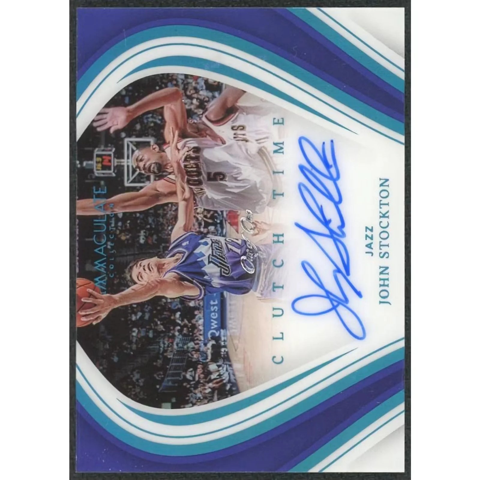 John Stockton Signed 2022-23 Panini Immaculate Card | Clutch Time Platinum 1/1