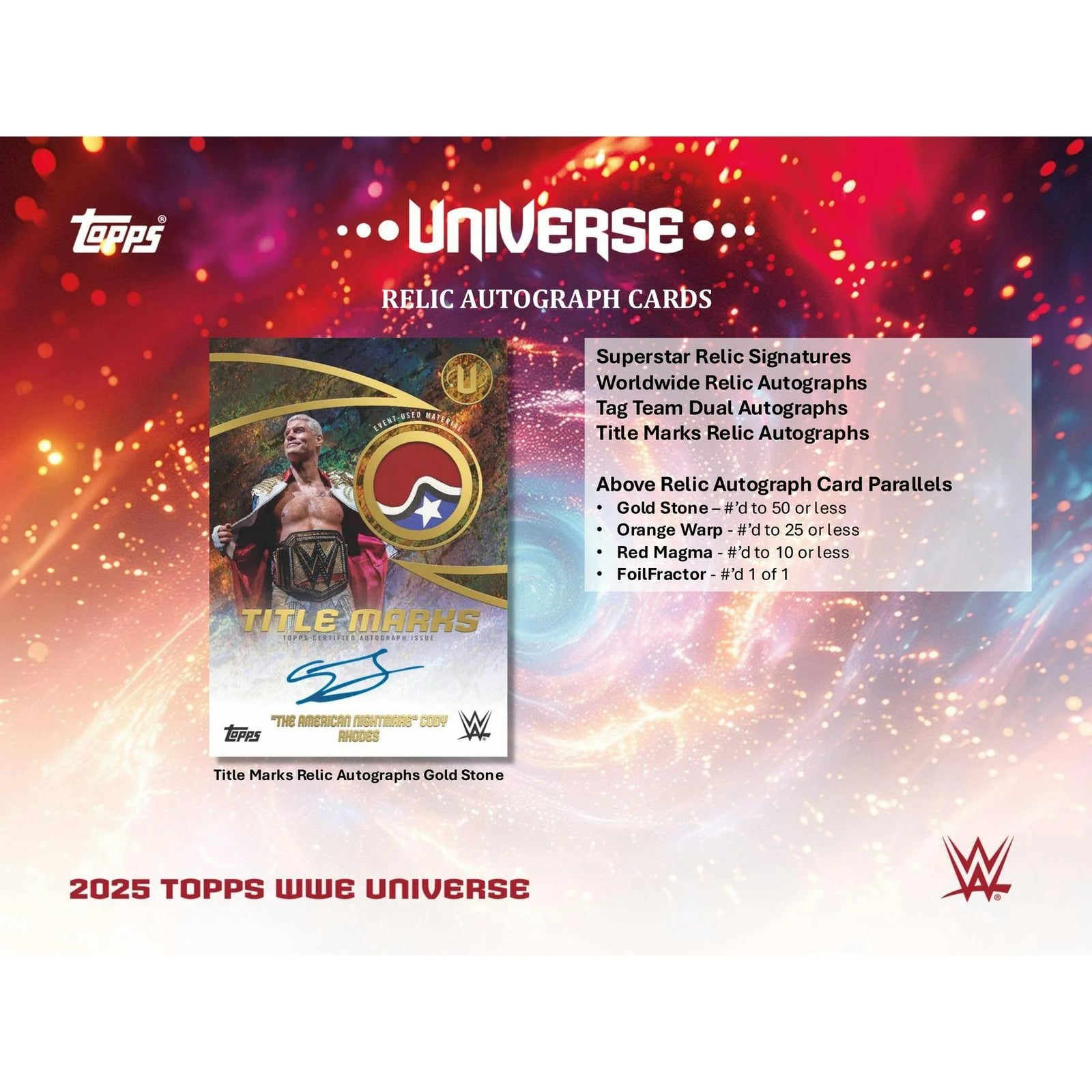 DRAFT - 2025 Topps WWE Universe Wrestling Hobby 12-Box Case