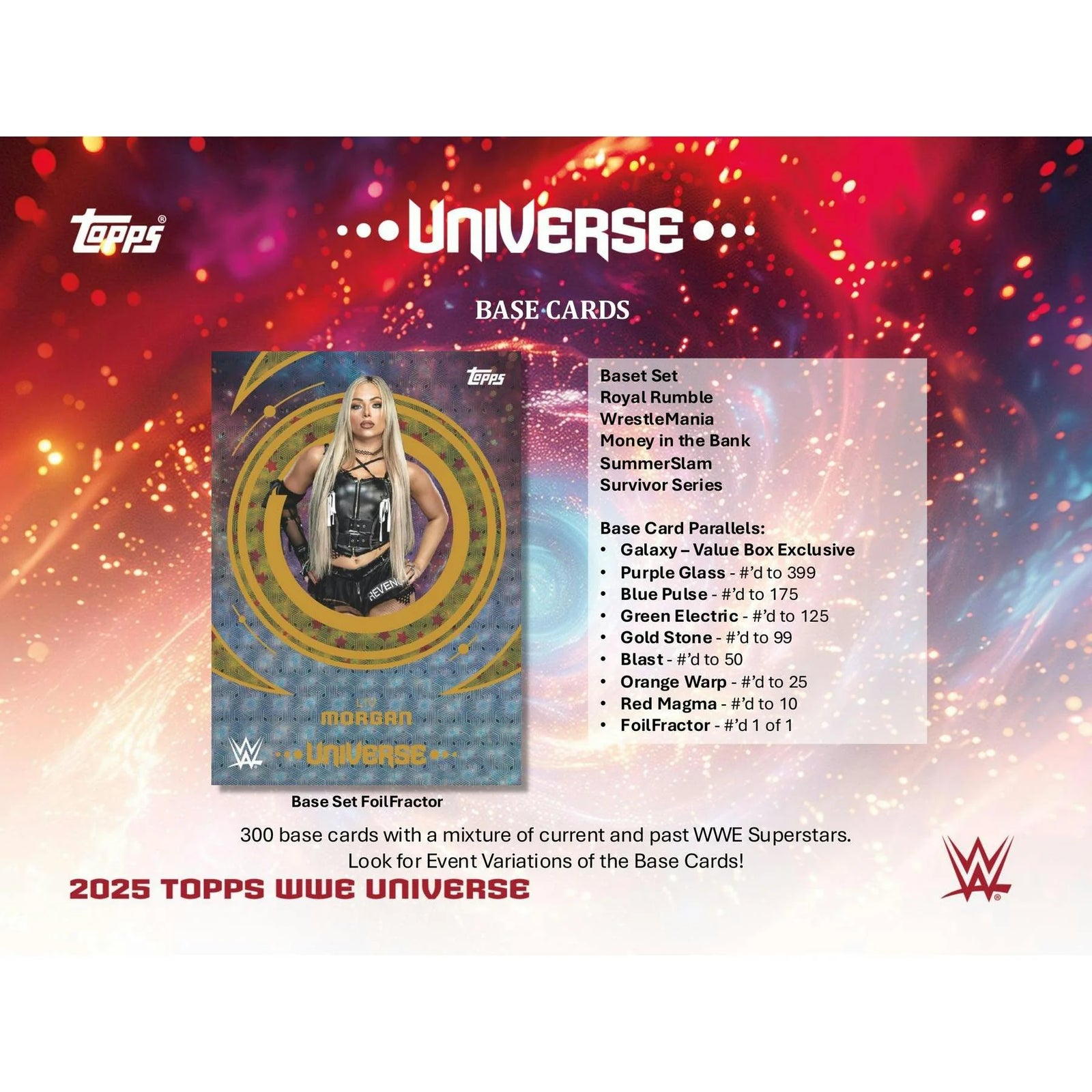 DRAFT - 2025 Topps WWE Universe Wrestling Blaster Box | 6 Packs