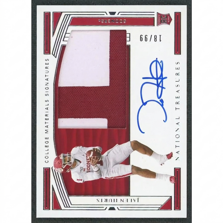 Jalen Hurts 2020 National Treasures Collegiate RPA Card |/99