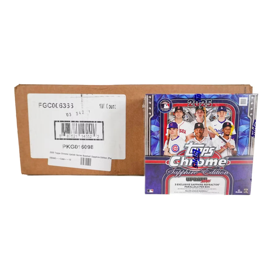 2025 Topps Chrome Update Sapphire Edition 10-Box Case (Ships Sealed Only)