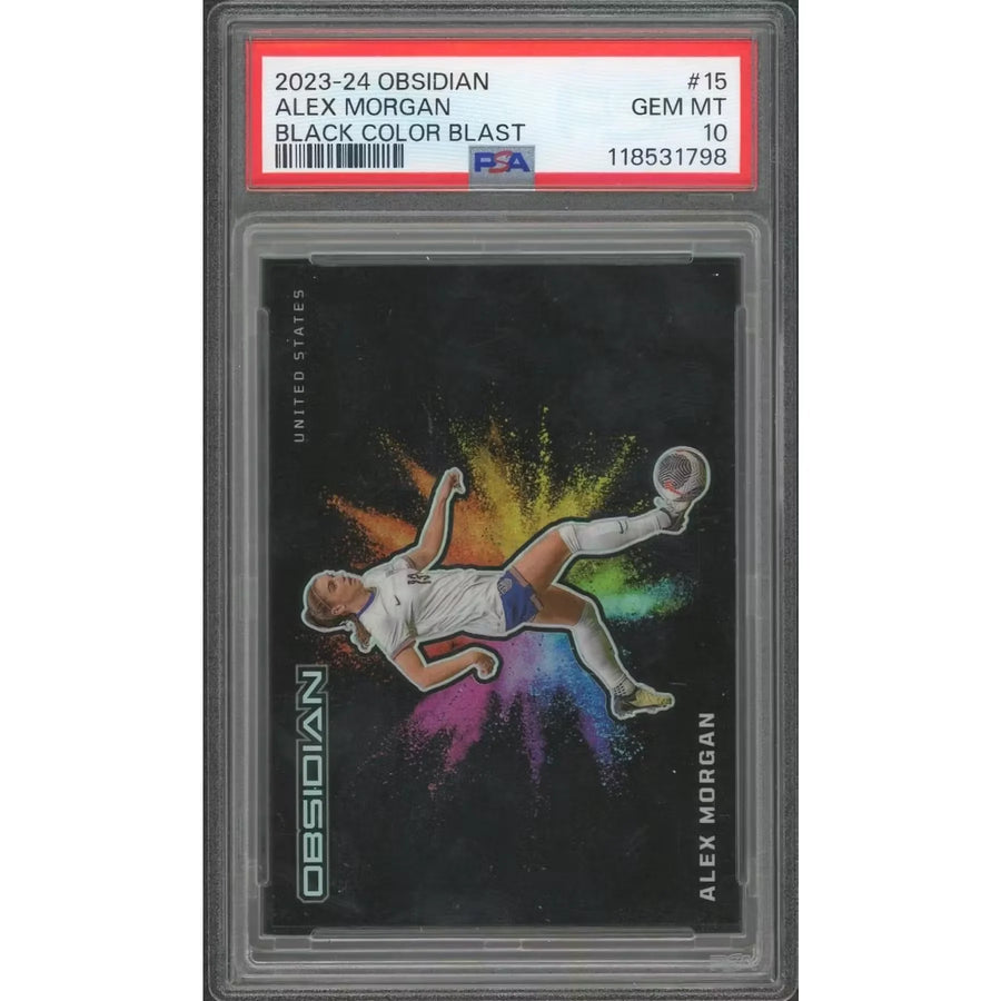 Alex Morgan 2023 Panini Obsidian Black Color Blast #15 | PSA 10