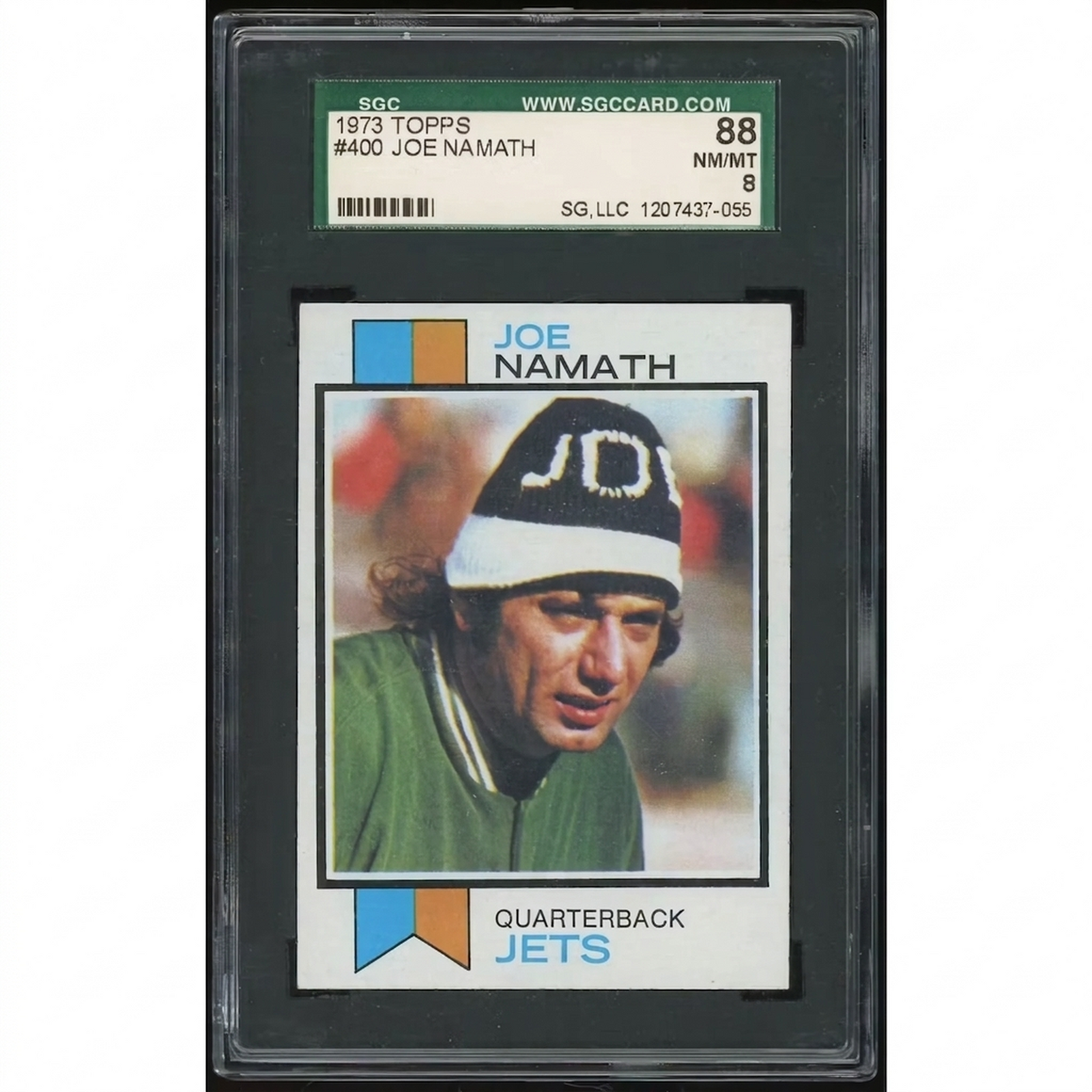 Joe Namath 1973 Topps #400 Card | SGC 88