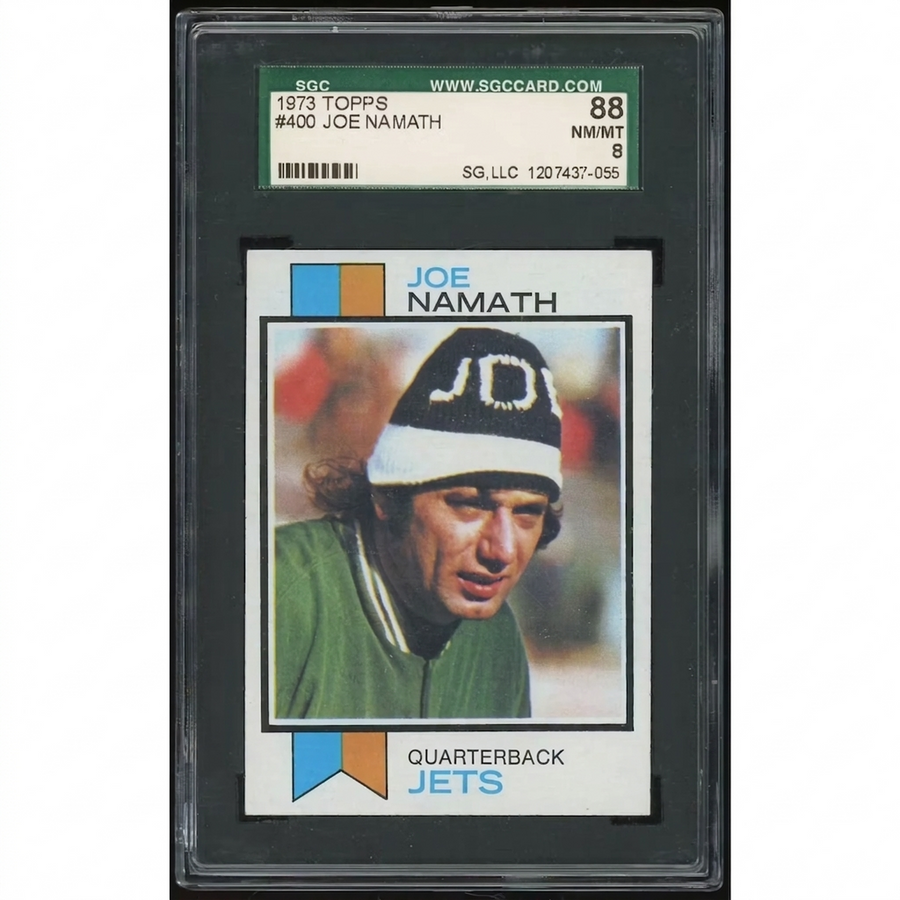 Joe Namath 1973 Topps #400 Card | SGC 88