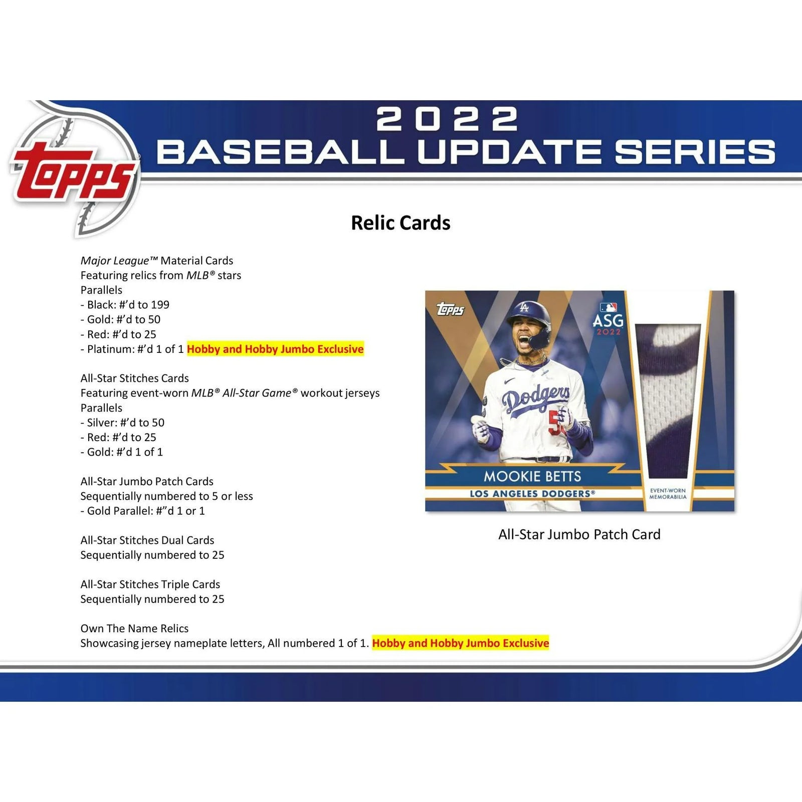 DRAFT - Just In 2022 Topps Update Series Baseball Hobby Box