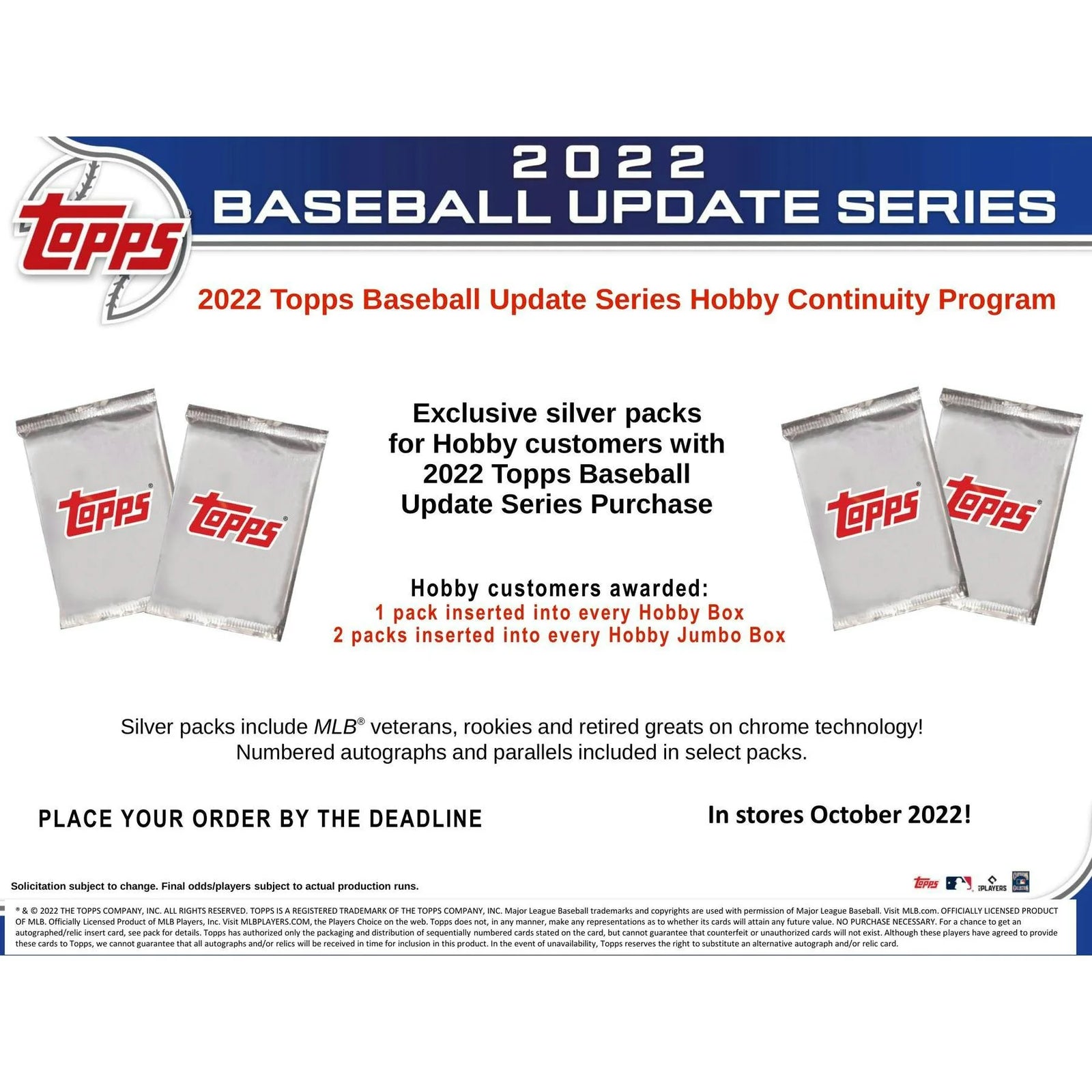 DRAFT - Just In 2022 Topps Update Series Baseball Hobby Box