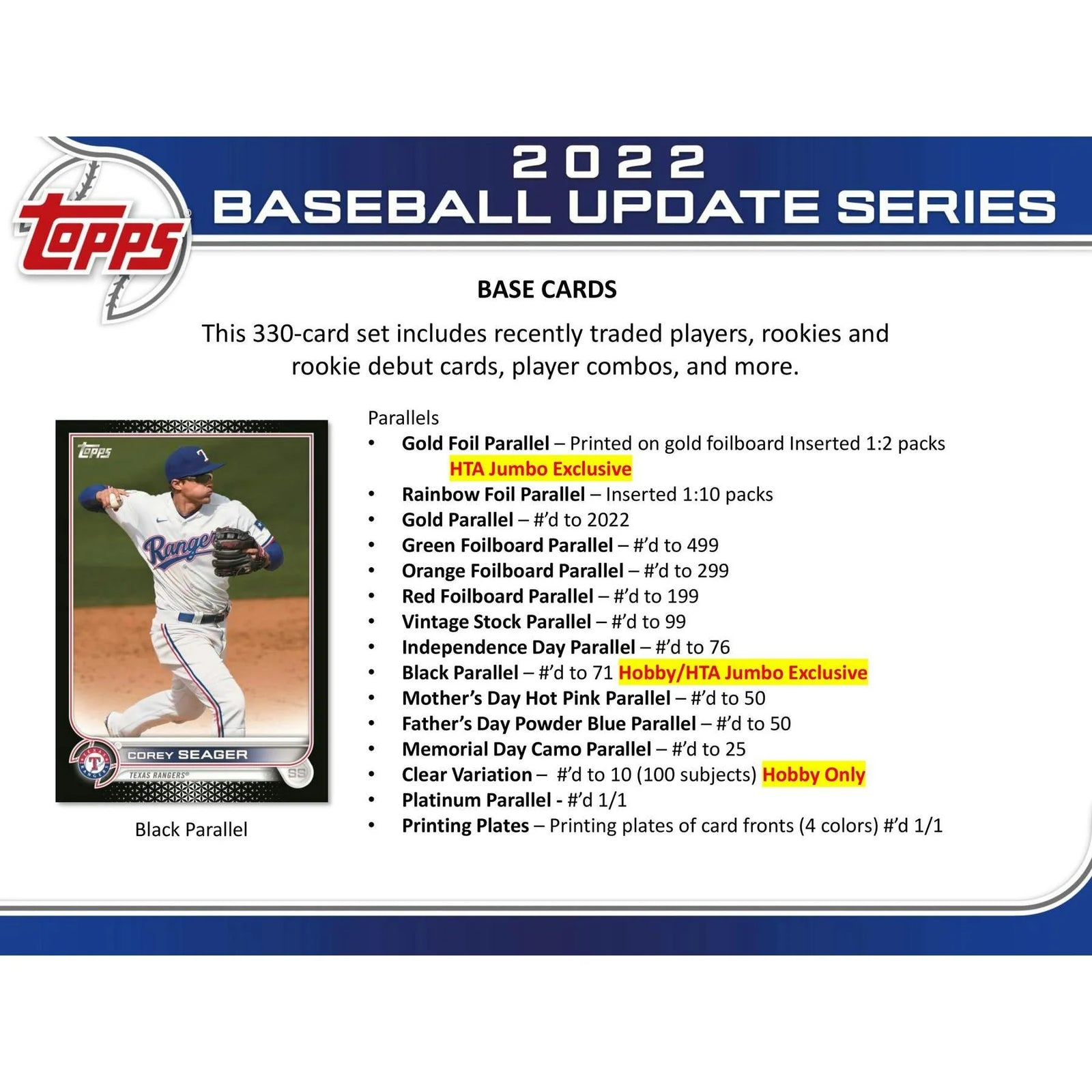 DRAFT - Just In 2022 Topps Update Series Baseball Hobby Box
