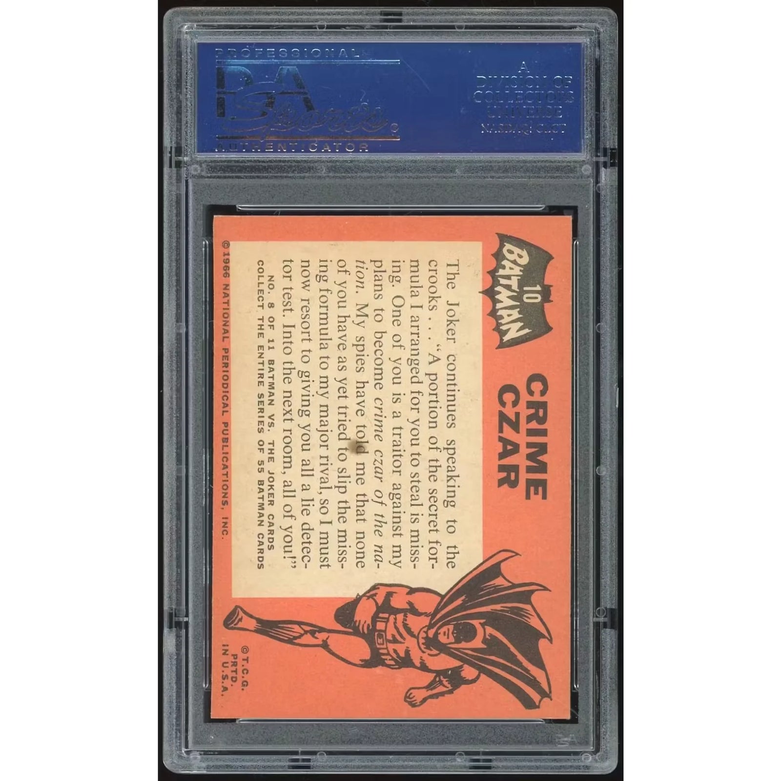 1966 Topps Black Batman #10 Crime Czar | PSA 7