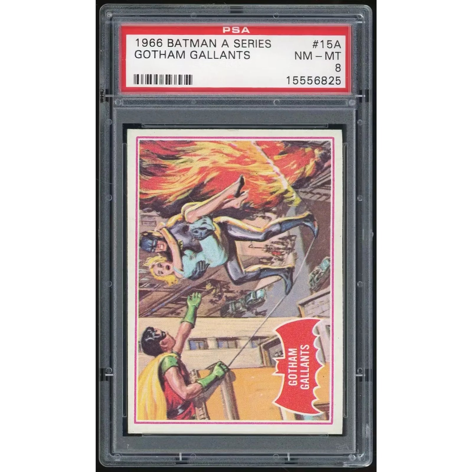 1966 Topps Red Batman #15A Gotham Gallants | PSA 8