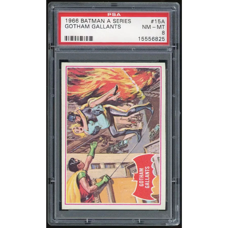 1966 Topps Red Batman #15A Gotham Gallants | PSA 8