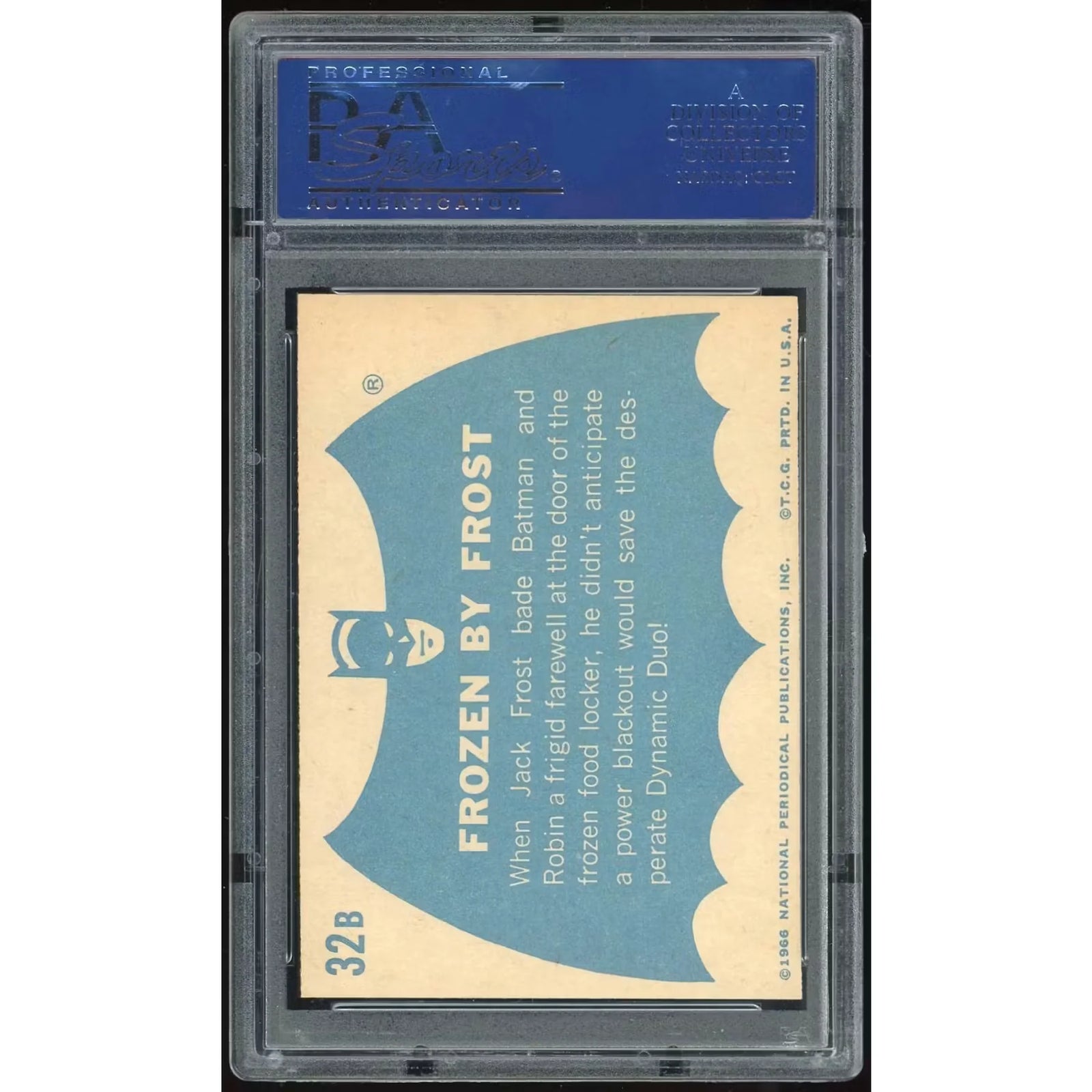 1966 Topps Blue Batman #32B Frozen By Frost | PSA 7
