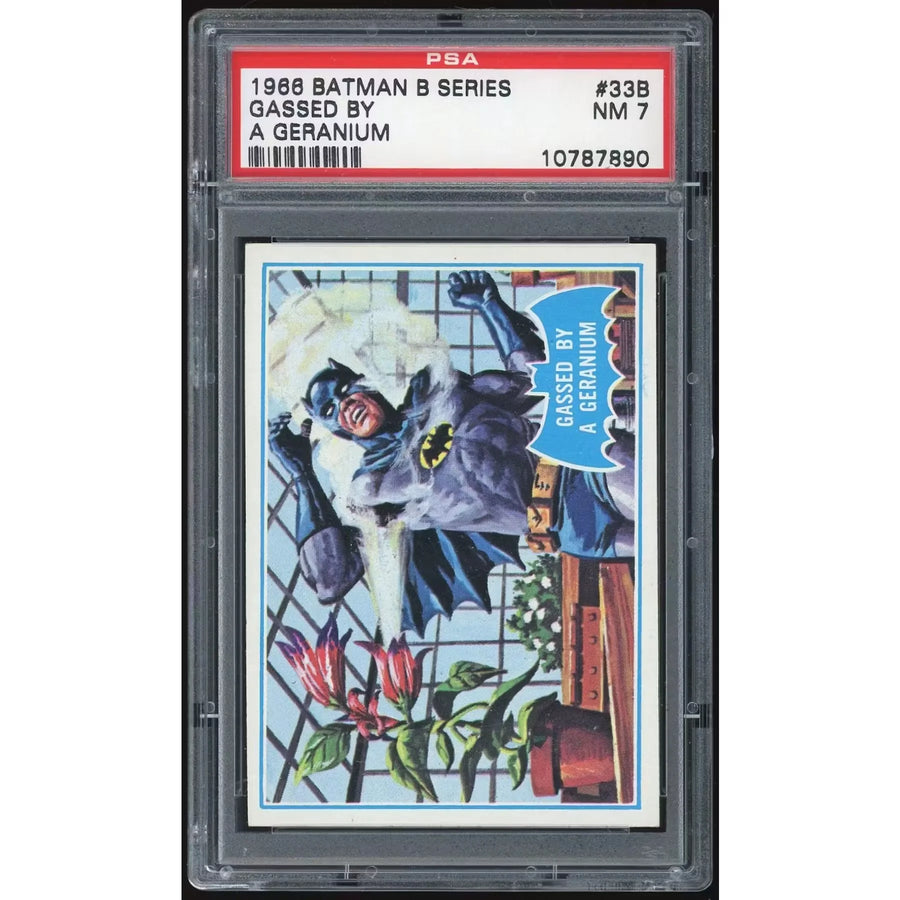 1966 Topps Blue Batman #33B Gassed by a Geranium | PSA 7