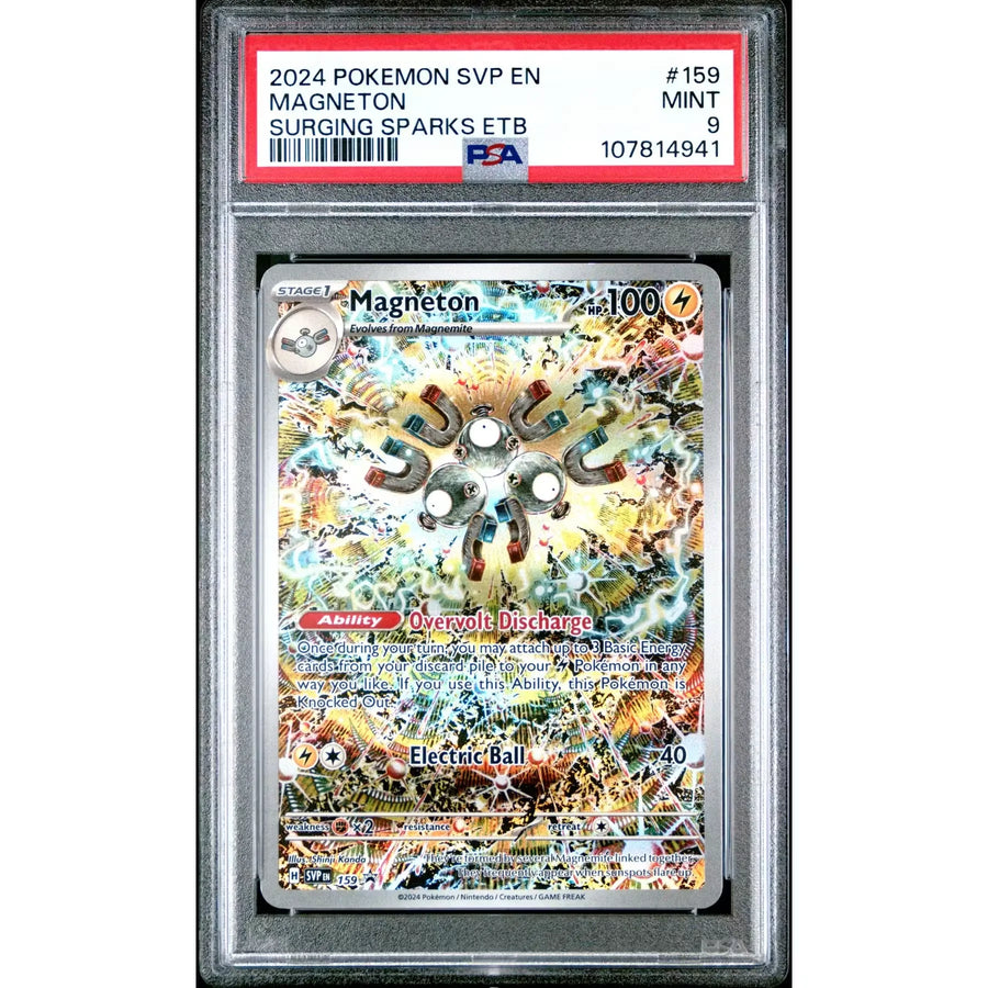 2024 Pokemon Surging Sparks ETB Magneton #159 PSA 9 Lite