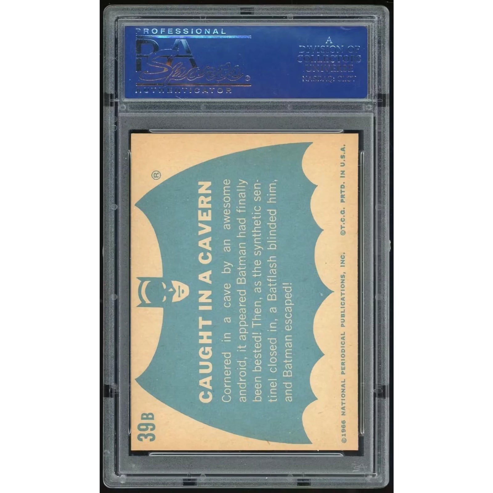 1966 Topps Blue Batman #39B Caught in a Cavern | PSA 7