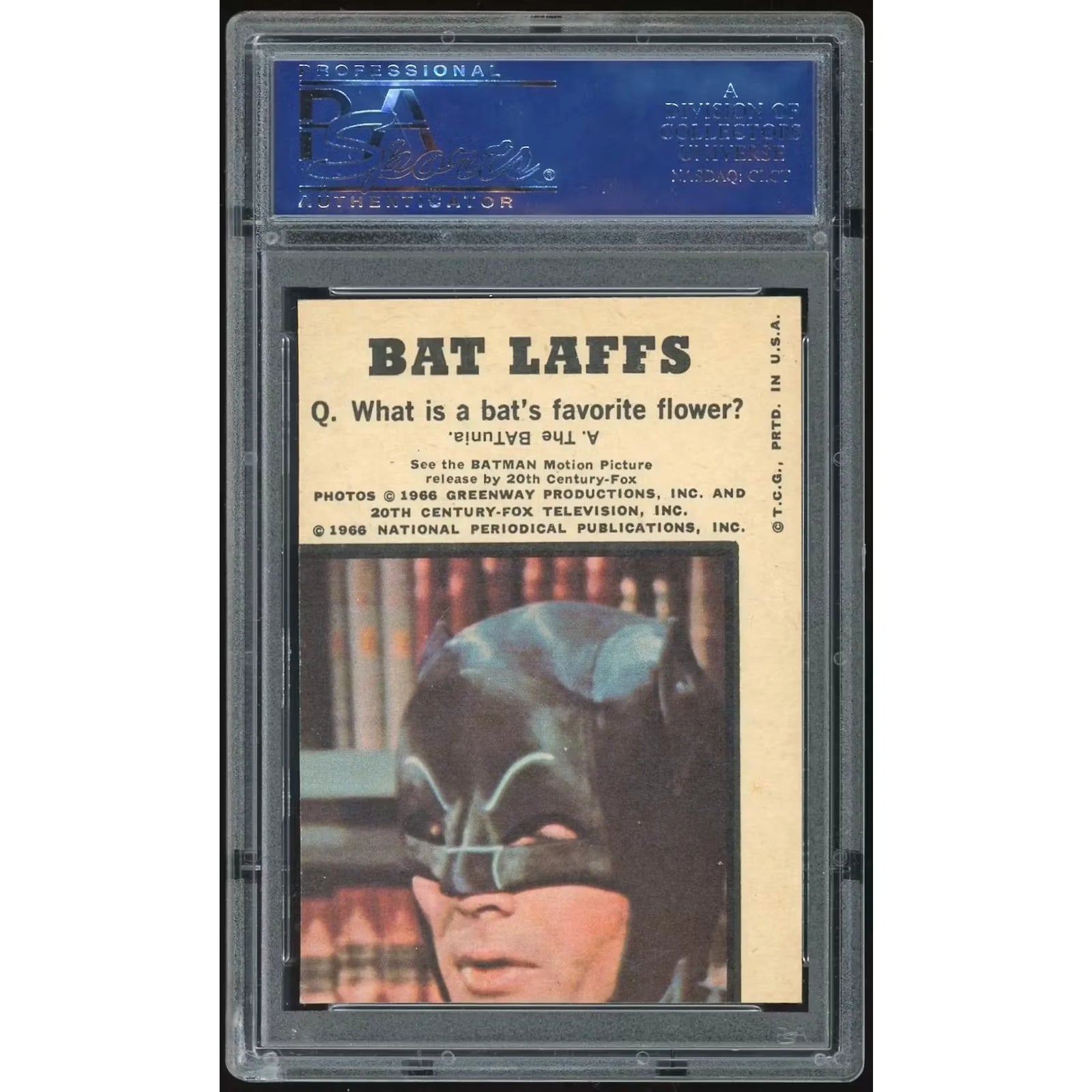 1966 Topps Batman Color Puzzle Back #15 Card | PSA 7