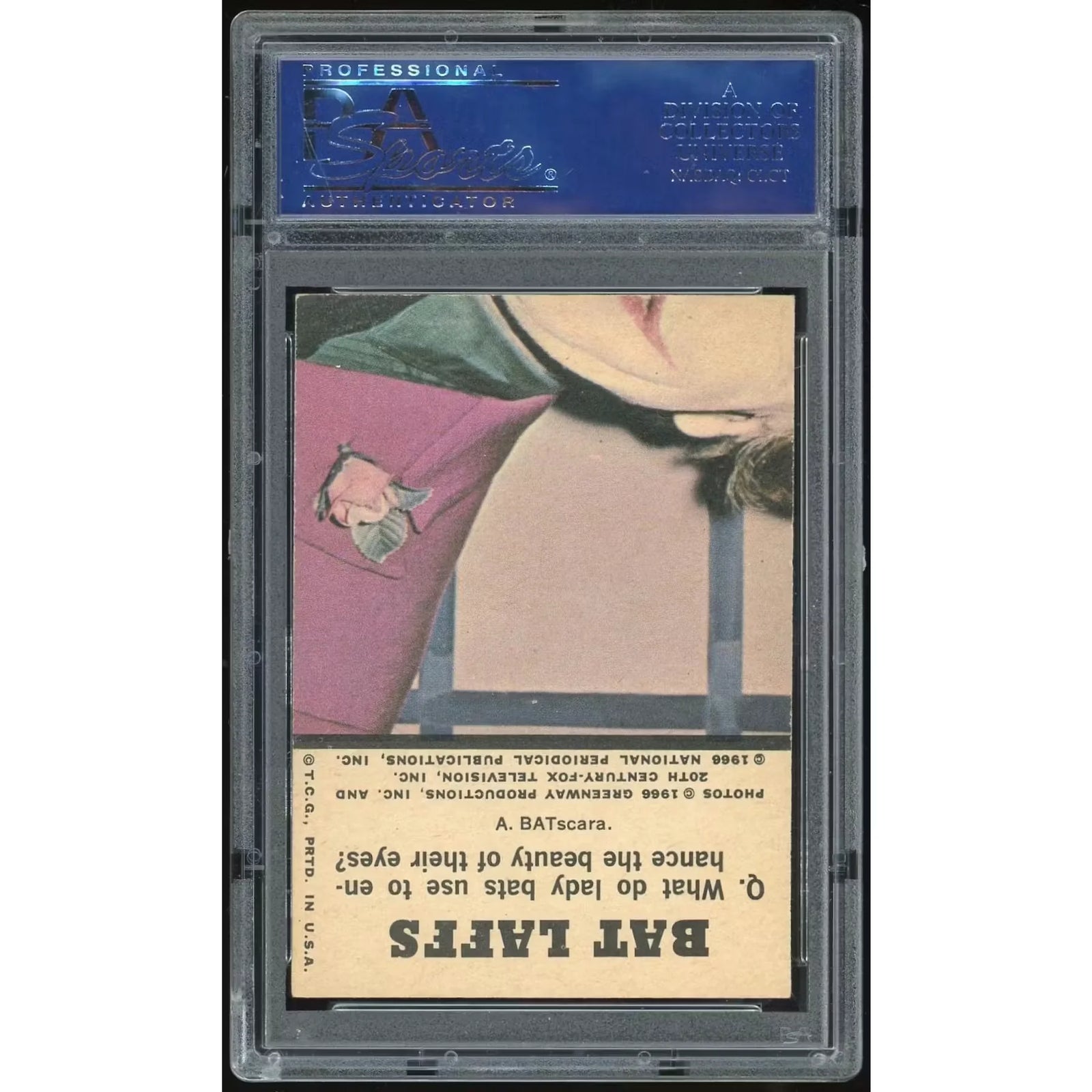1966 Topps Batman Color Puzzle Back #47 Card | PSA 7