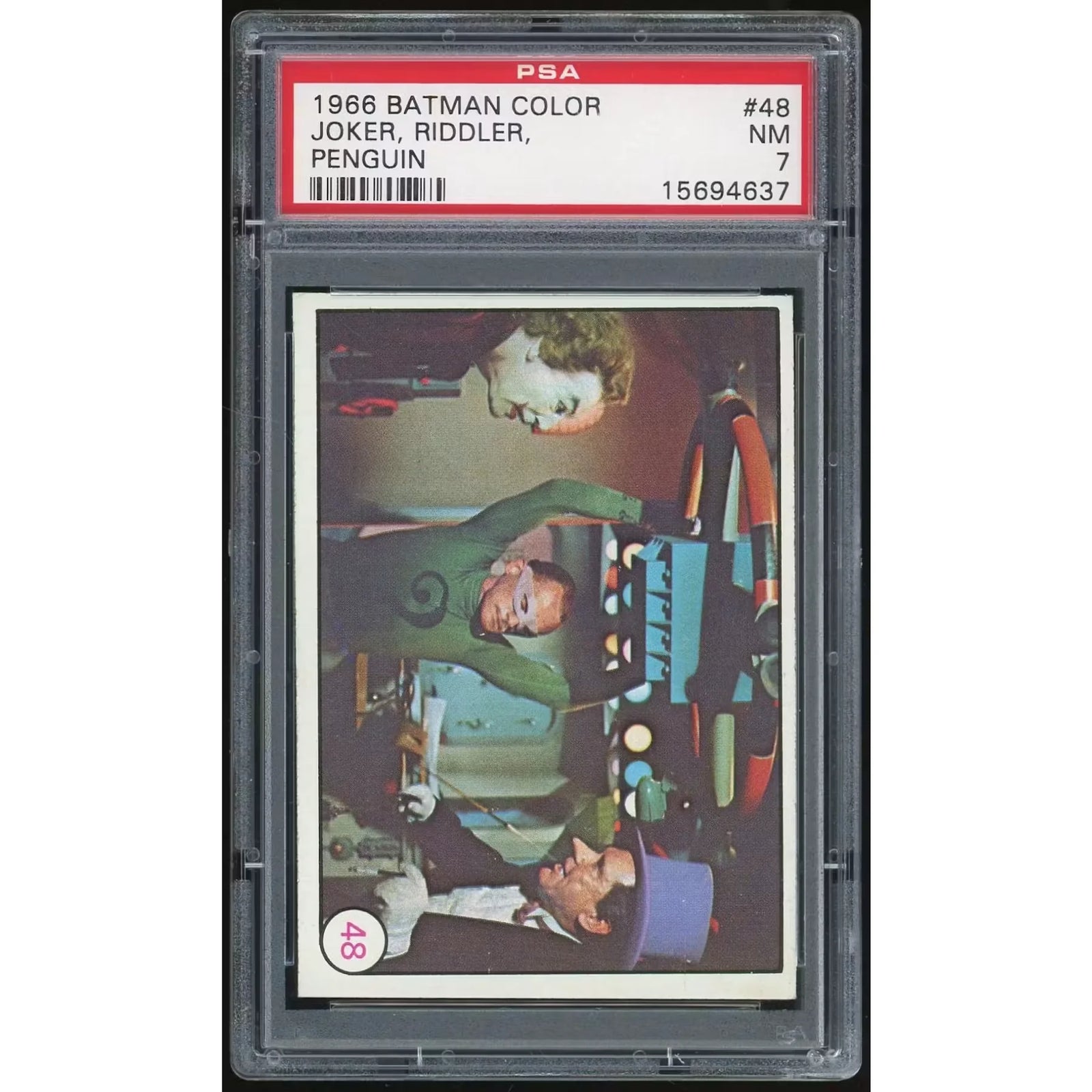 1966 Topps Batman Color Puzzle Back #48 Card | PSA 7 Graded