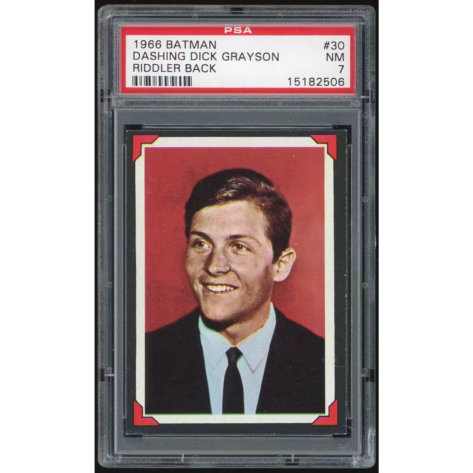 1966 Topps Batman Riddler Back #30 Dick Grayson | PSA 7