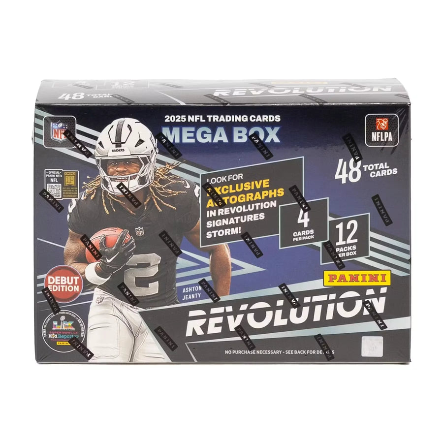 2025 Panini Revolution Football Mega Box | Storm Parallels (Ships Sealed Only) - D
