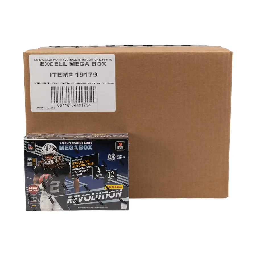 2025 Panini Revolution Football Mega 20-Box Case | Storm Parallels (Ships Sealed Only) - D