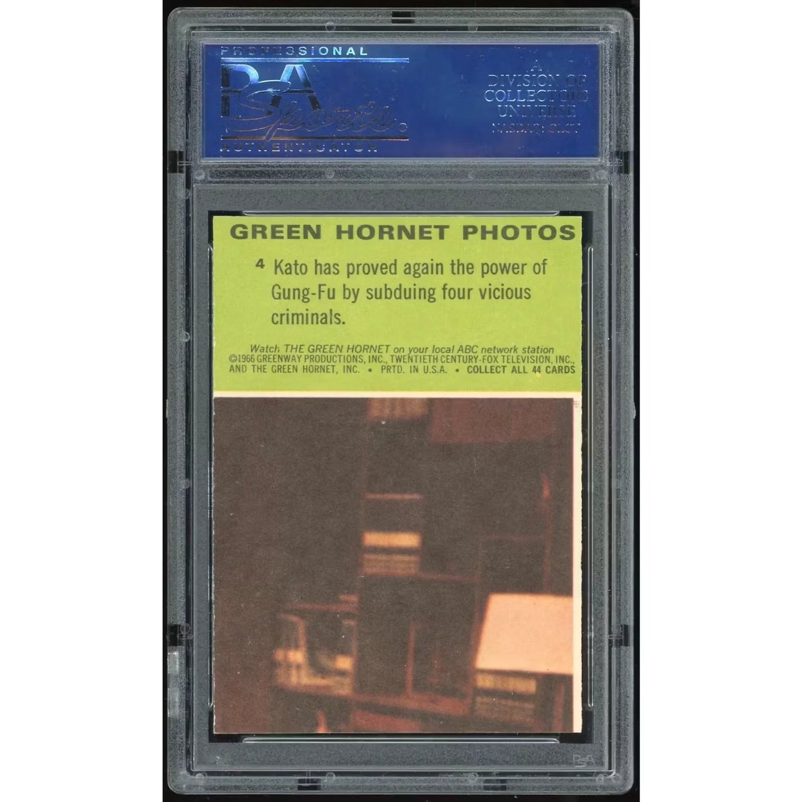 1966 Donruss Green Hornet #4 Kato Card | PSA 7
