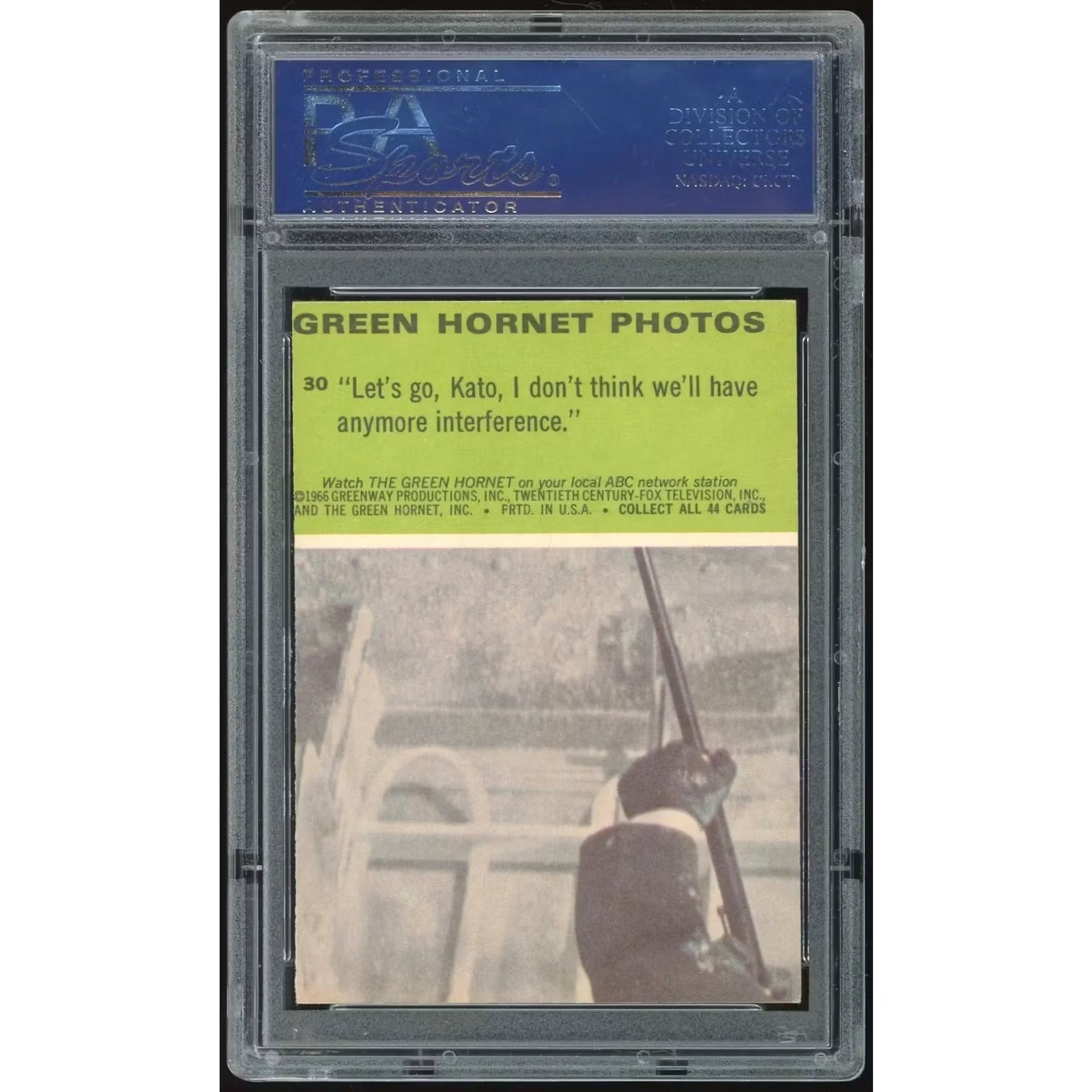 1966 Donruss Green Hornet #30 Let's Go, Kato | PSA 7