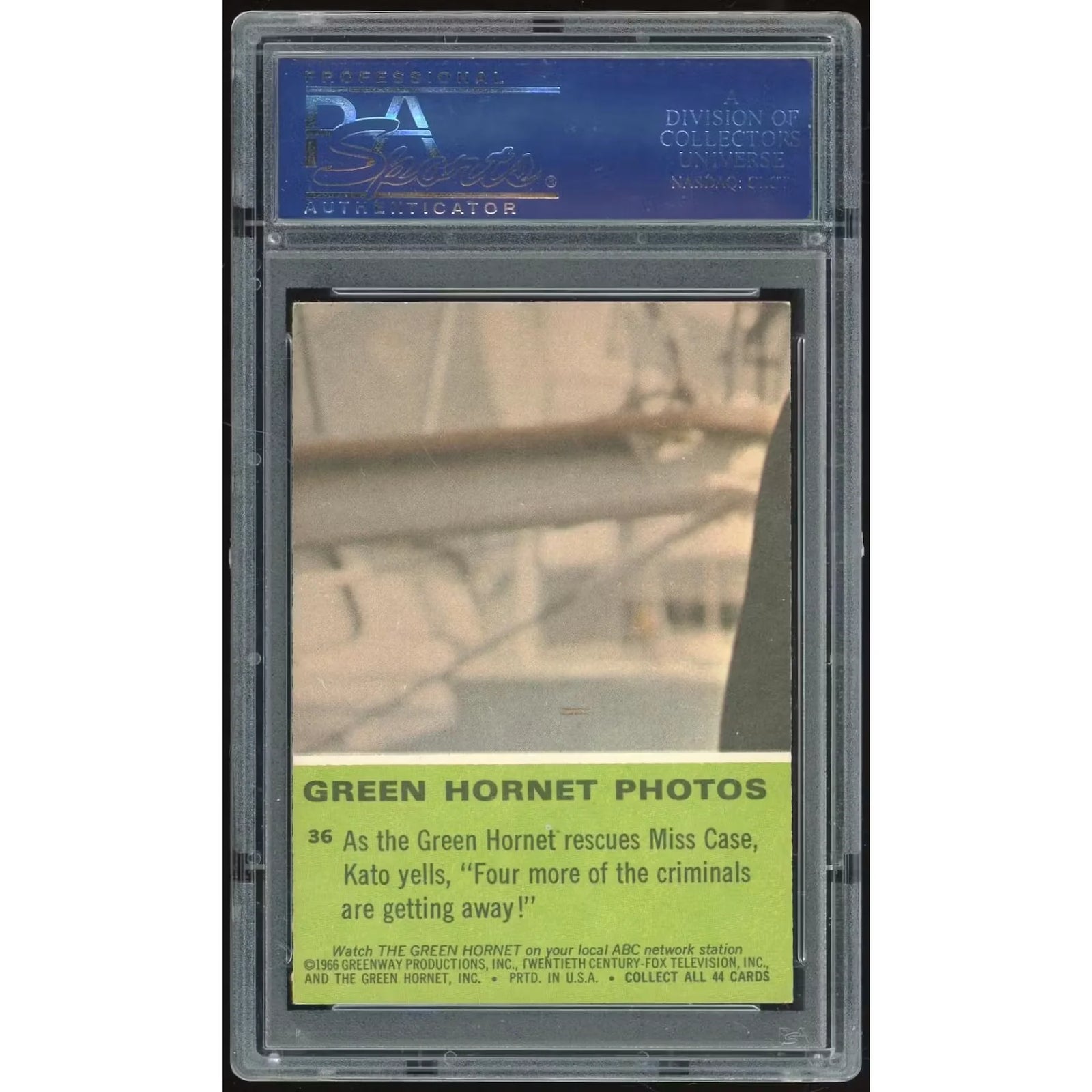 1966 Donruss Green Hornet #36 As the Green Hornet Card | PSA 7