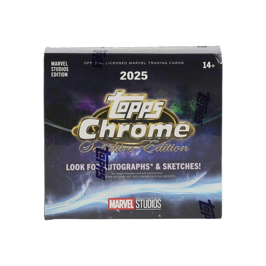 DRAFT - 2025 Topps Marvel Studios Chrome Sapphire Edition Hobby Box