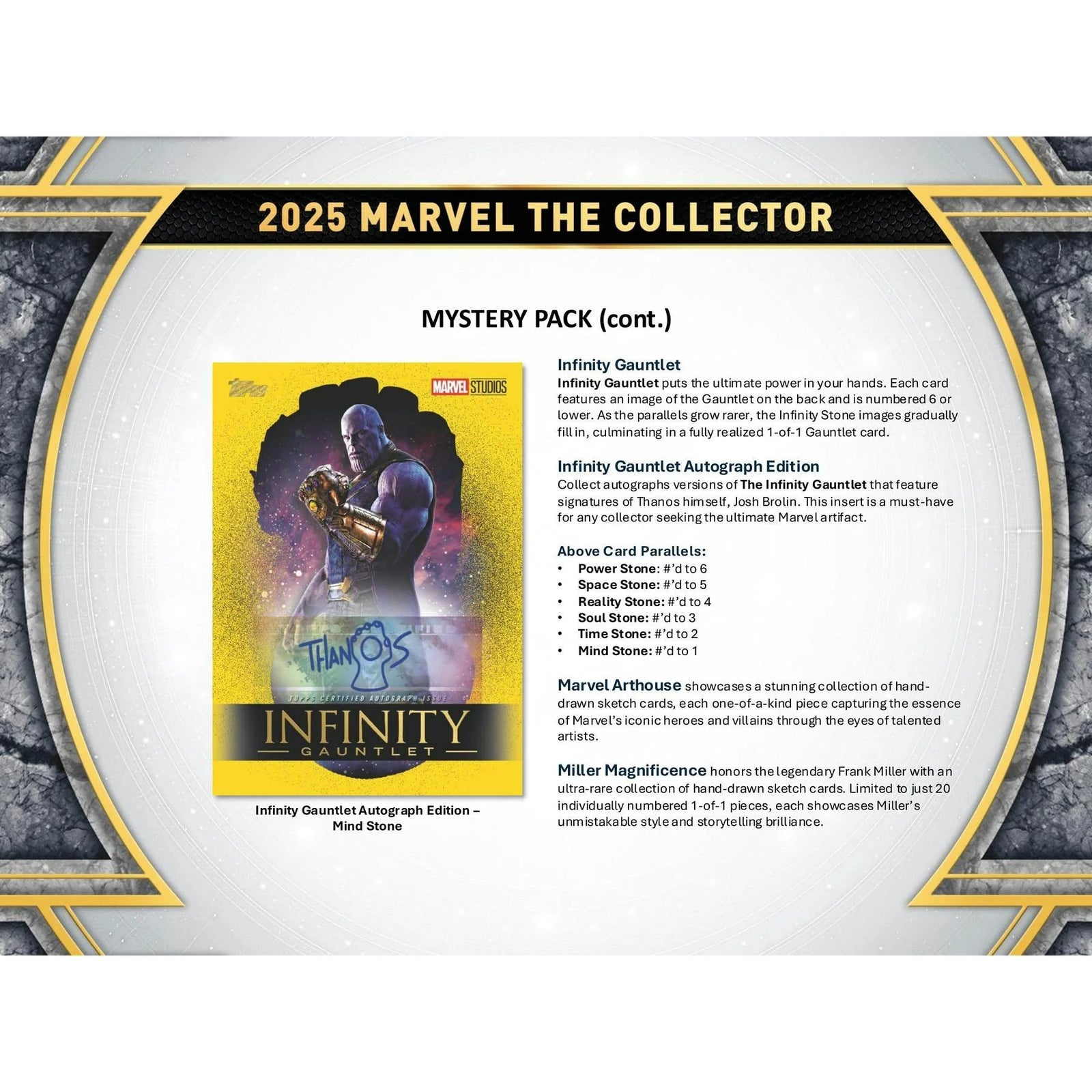 DRAFT - 2025 Topps Marvel The Collector Hobby Box | dacardworld:BVD40OUR6K