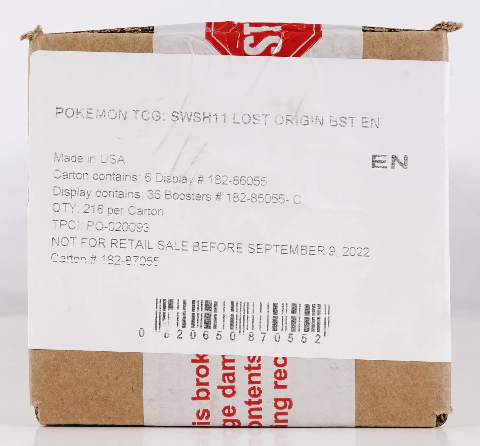 Pokemon Sword & Shield Lost Origin Booster 6-Box Case | Sealed (Ships Sealed Only)