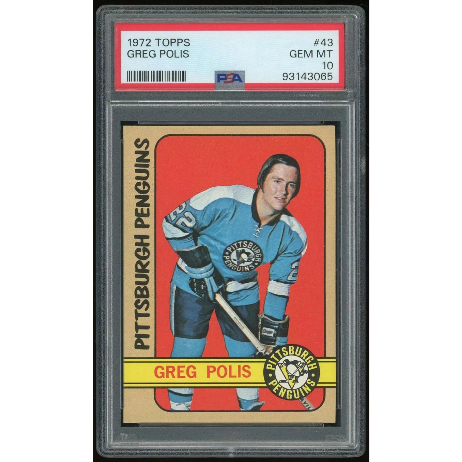 1972-73 Topps #43 Greg Polis | PSA 10 Gem Mint