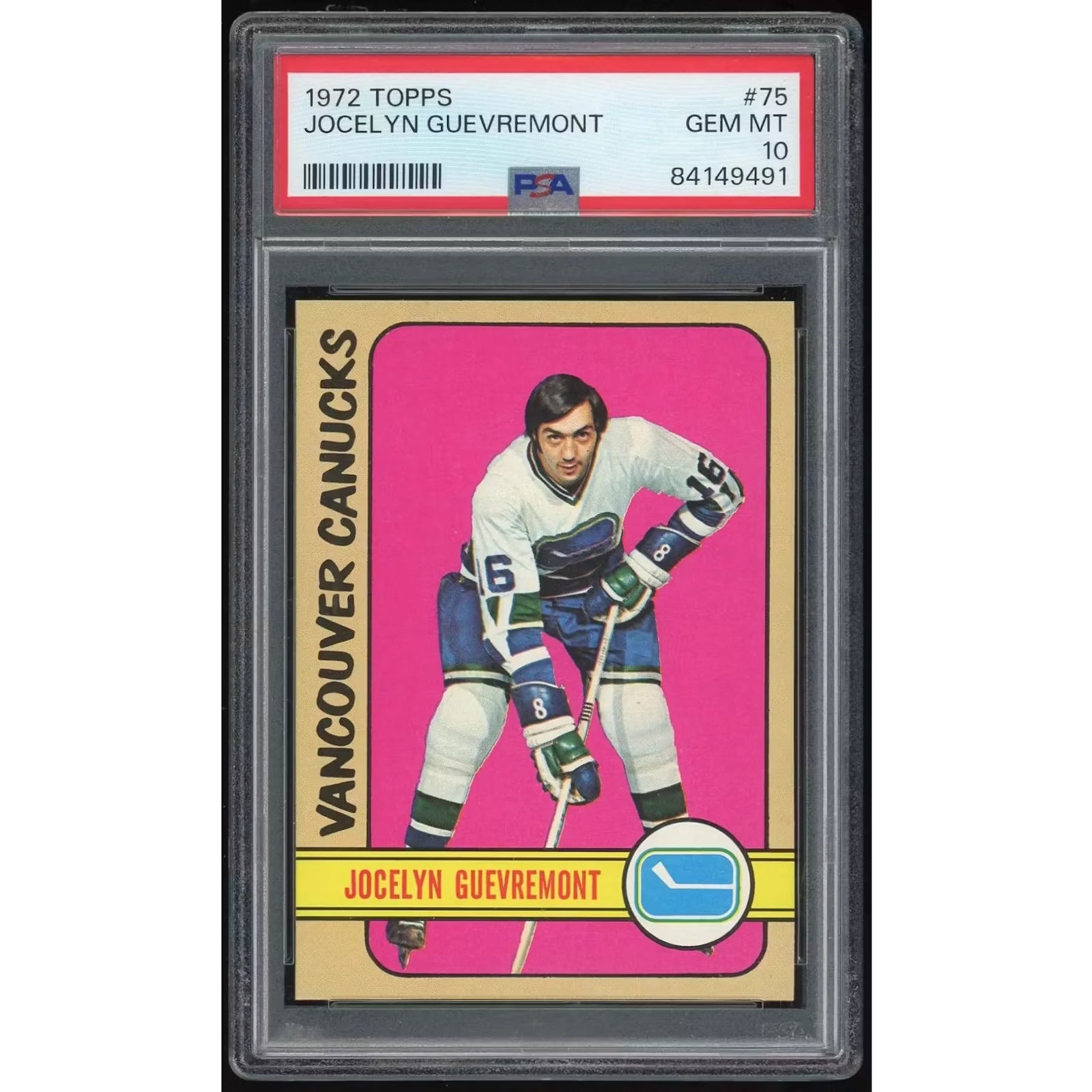 1972-73 Topps #75 Jocelyn Guevremont | PSA 10