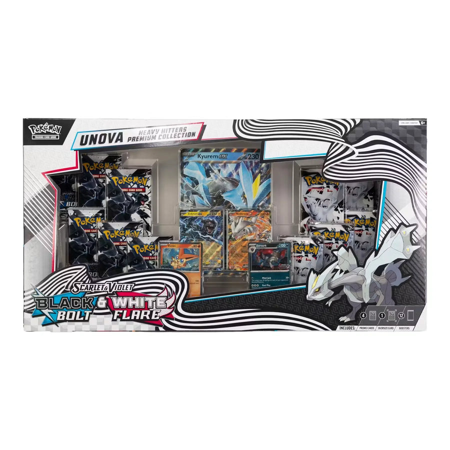 Pokemon TCG Unova Heavy Hitters Premium Collection Box | Black Bolt & White Flare (Ships Sealed Only)