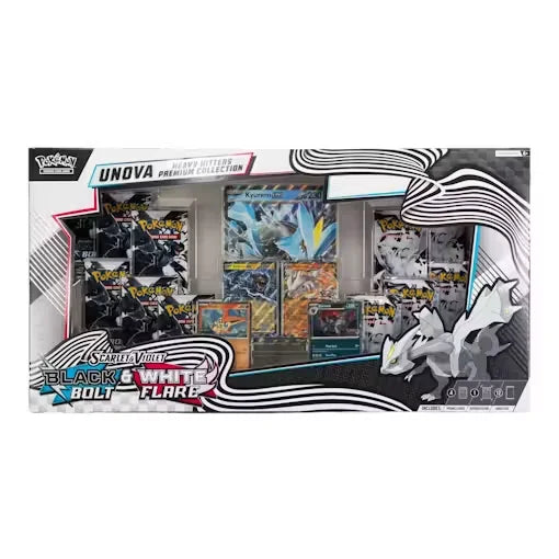 Pokemon TCG Unova Heavy Hitters Premium Collection Box | Black Bolt & White Flare (Ships Sealed Only)
