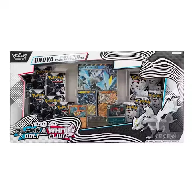 Pokemon TCG Unova Heavy Hitters Premium Collection Box | Black Bolt & White Flare (Ships Sealed Only)