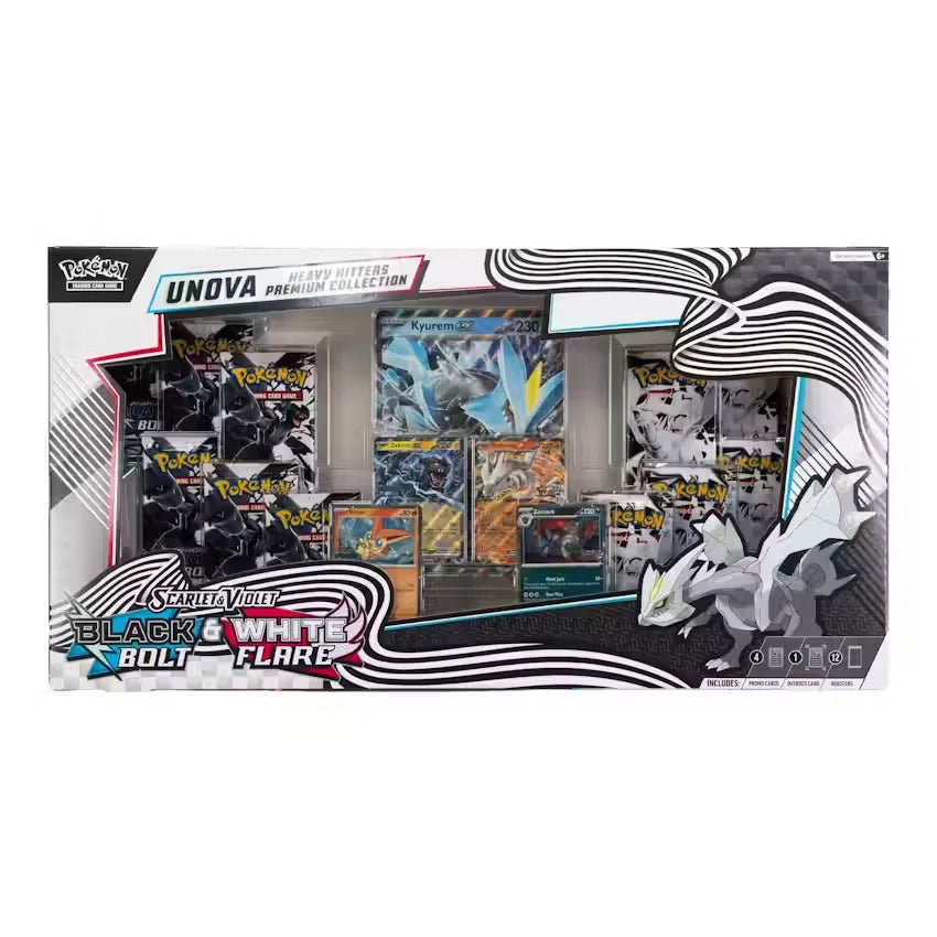 Pokemon TCG Unova Heavy Hitters Premium Collection Box | Black Bolt & White Flare (Ships Sealed Only)