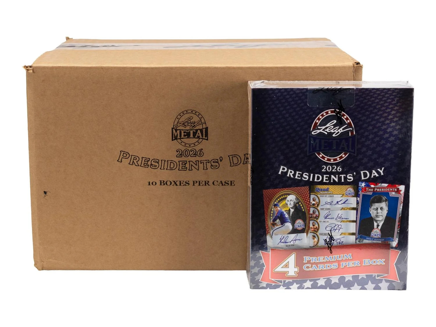 DRAFT - New 2026 Leaf Metal Presidents' Day Hobby 10-Box Case