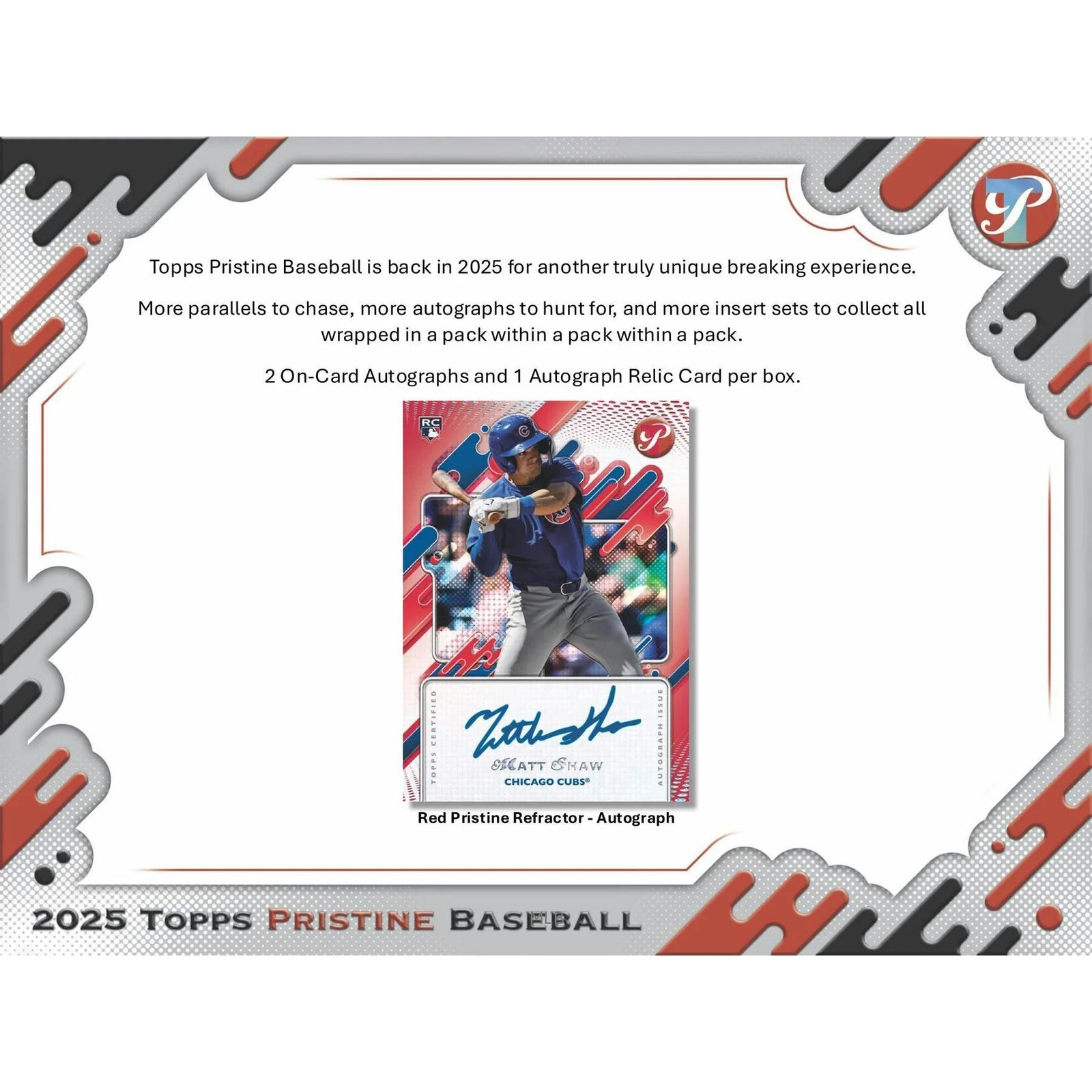 DRAFT - 2025 Topps Pristine Baseball Hobby Box