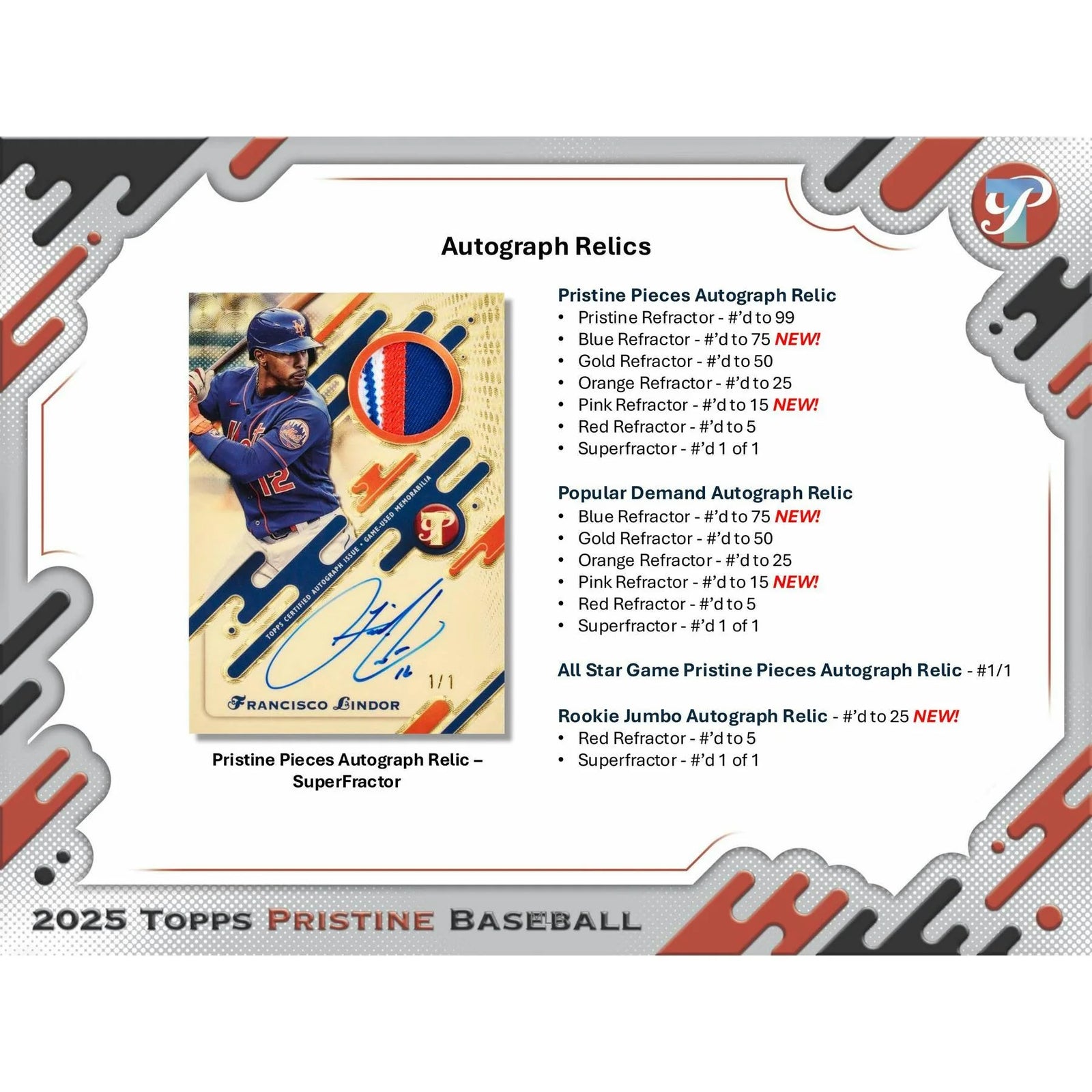 DRAFT - 2025 Topps Pristine Baseball Hobby Box