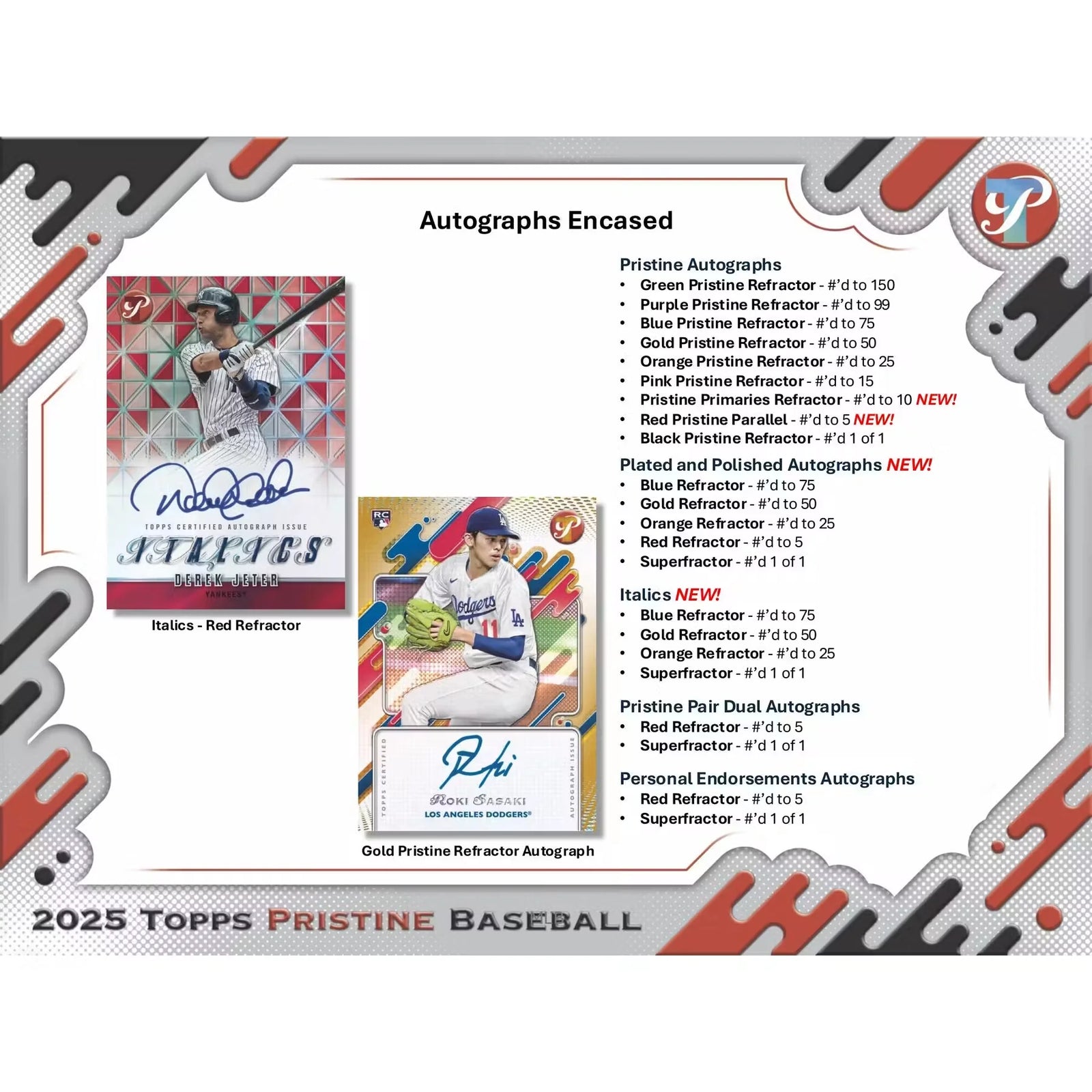 DRAFT - 2025 Topps Pristine Baseball Hobby 6-Box Case