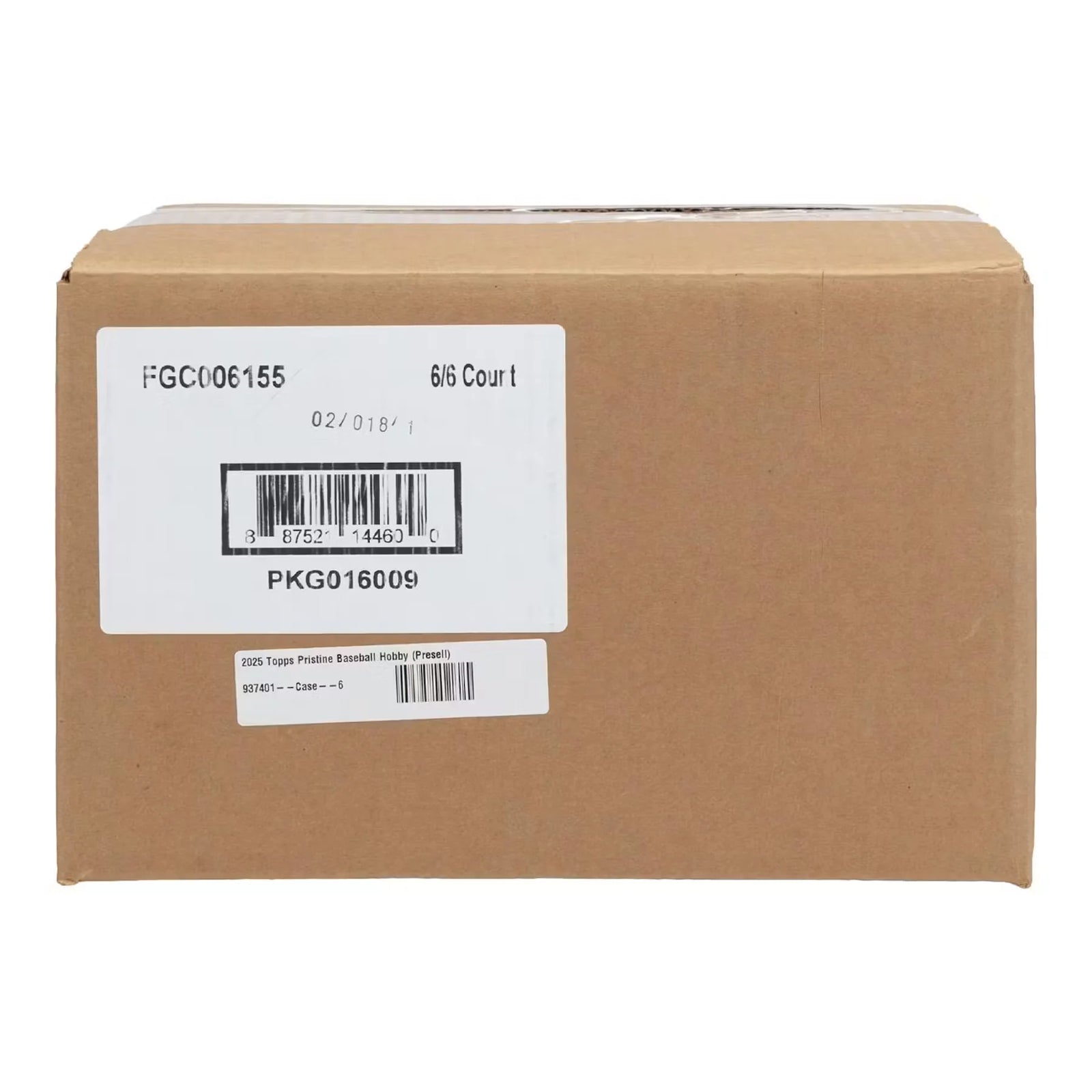 DRAFT - 2025 Topps Pristine Baseball Hobby 6-Box Case