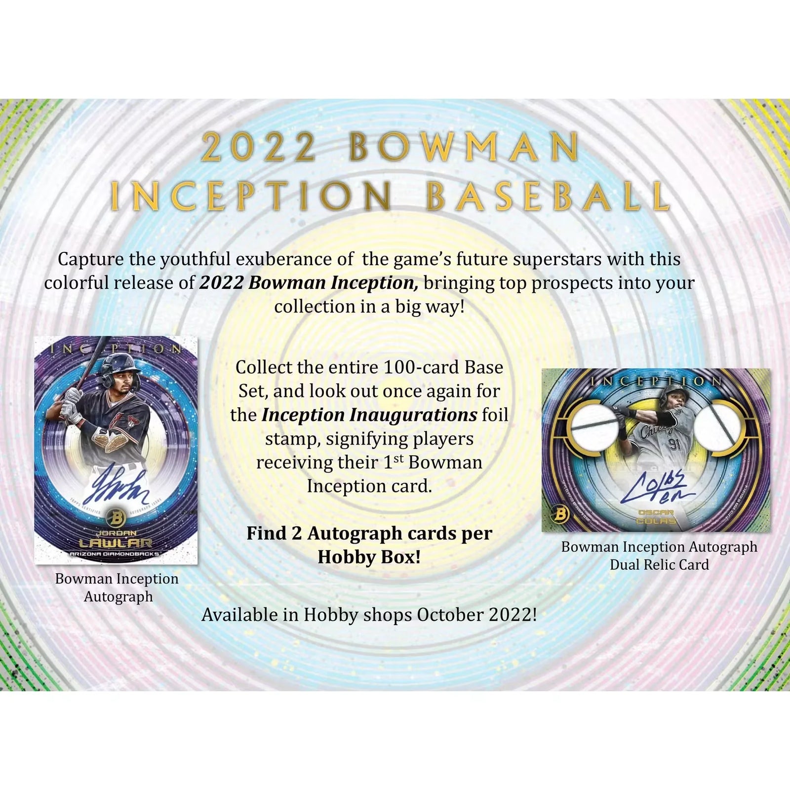 2022 Bowman Inception Baseball Hobby Box (Ships Sealed Only)