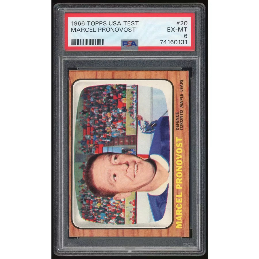 Marcel Pronovost 1966-67 Topps USA Test Card #20 | PSA 6