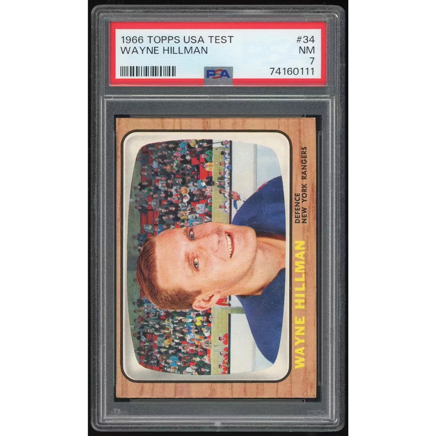 1966-67 Topps USA Test #34 Wayne Hillman | PSA 7