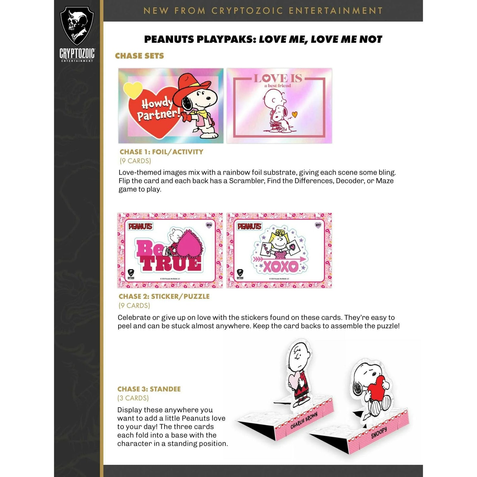 DRAFT - 2026 Cryptozoic Peanuts Playpaks Love Me Love Me Not 24-Box Case