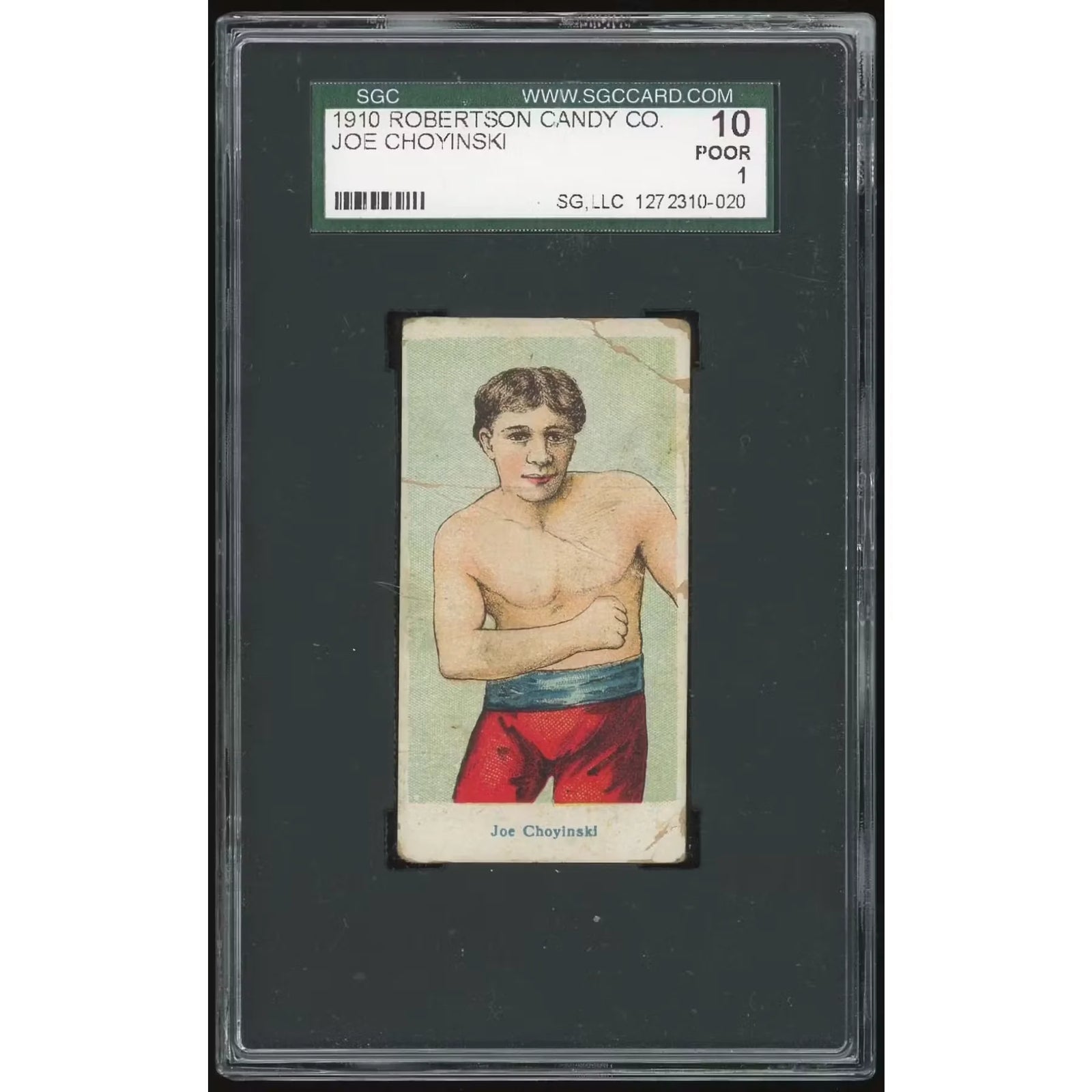 Joe Choyinski 1910 Robertson Candy Co. Card | SGC 10