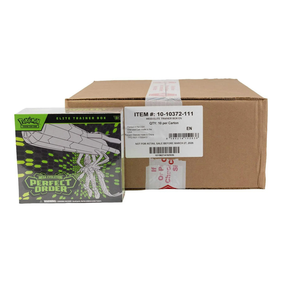 DRAFT - Pokemon Mega Evolution Perfect Order Elite Trainer 10-Box Case | Sealed