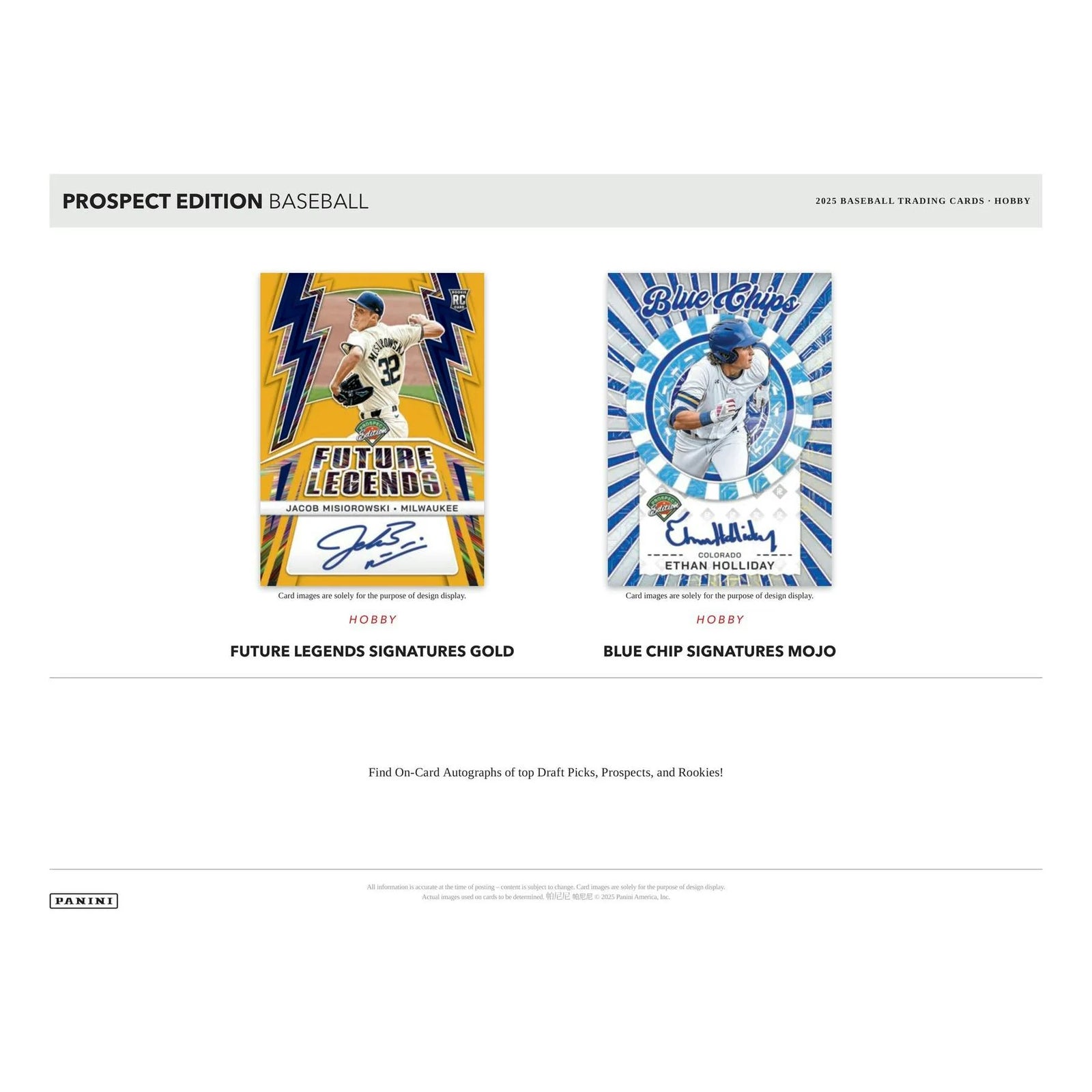 DRAFT - New 2025 Panini Prospect Edition Baseball Hobby 20-Box Case
